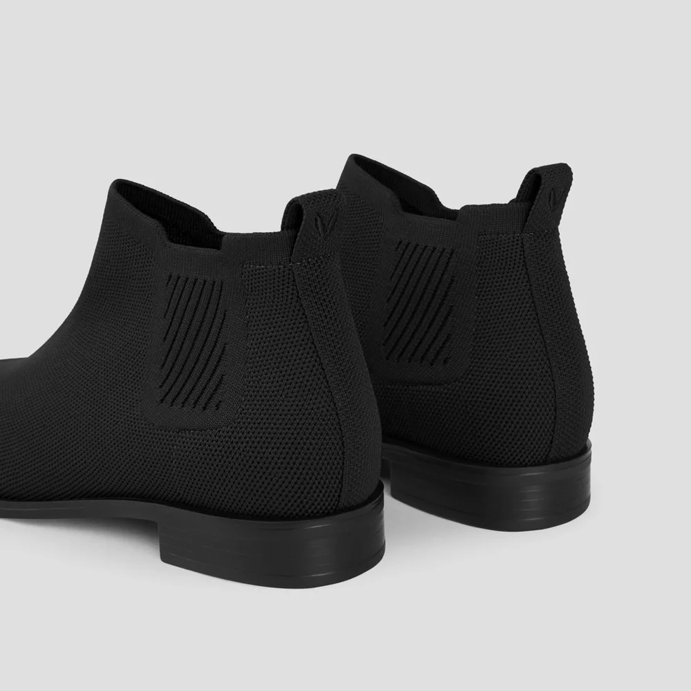 SOLD VIVAIA Square-Toe Water-Repellent Black Ankle Chelsea Boots (Ryan) Size 39 - Picture 8 of 15